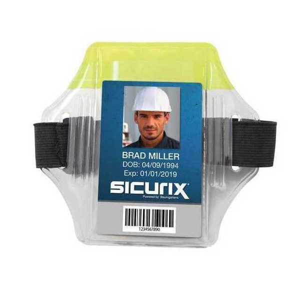 Sicurix Arm Band Badge Holder,3 1/2 inH,PK12 BAU 66860