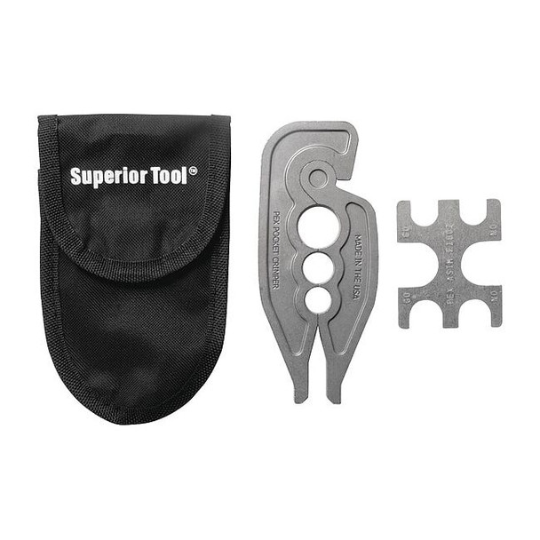 Manual PEX Crimp Tool, For 3/8 in to 3/4 in Black Copper Ring Pipe