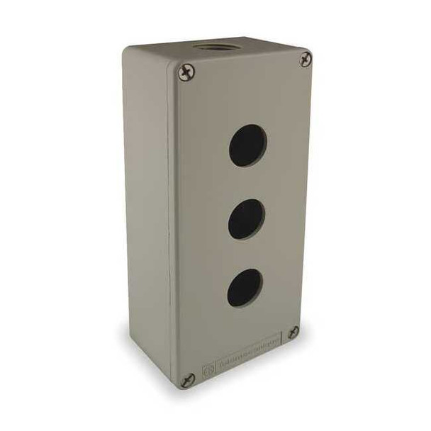 Schneider Electric PushButtonEnclosure,22mm,3Hole,DiCstZinc XAPG39503