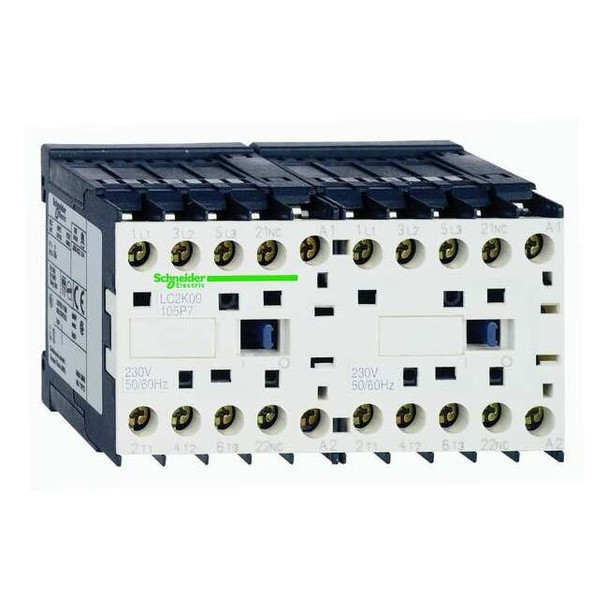 IEC Miniature Magnetic Contactor, 1NC, 120V AC, 3 P, Reversing, Screw Clamp