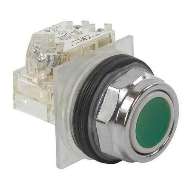 Schneider Electric Push Button Operator, 30 mm, 1NC, Green 9001KR1GH6