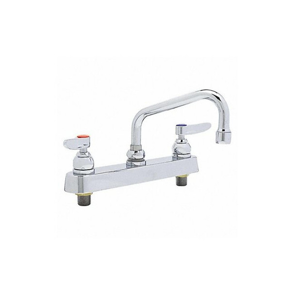 T&s Brass Low Arc Laundry Sink Faucet, Manual, 8" Mount, 2 Hole B-1120