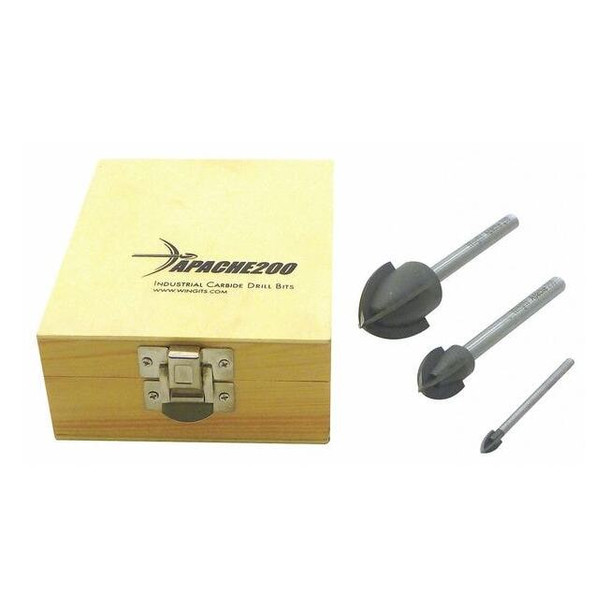 Wingits Apache 200 Drill Bit Kit 1-1/4", 3/4", 1-1/4", 3PK WA2003PCS