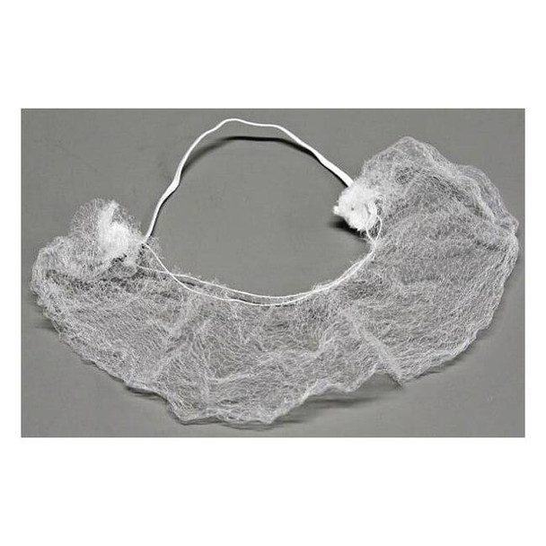 Cellucap Beard Cover, Nylon, 20 in Dia., White, Universal, 1000 PK BN-500