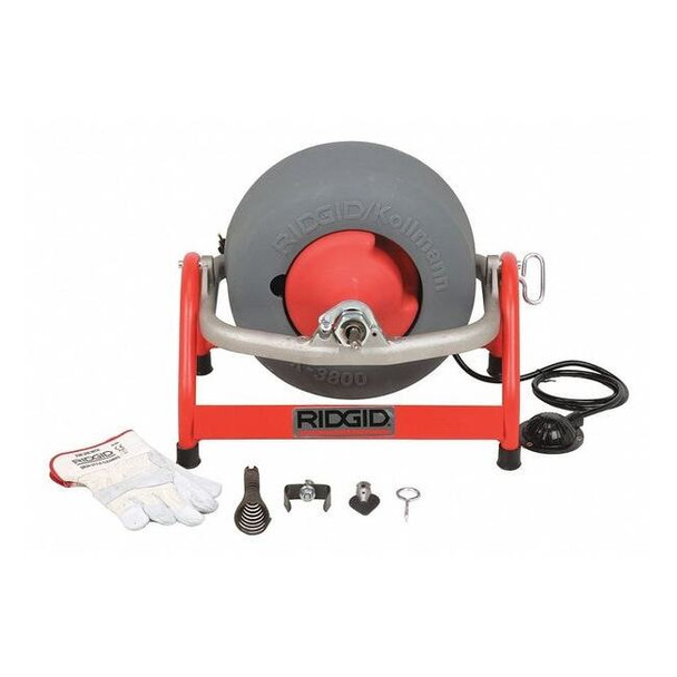 Ridgid Drain Cleaning Machine, 3/8x100, 1/2x90 53117