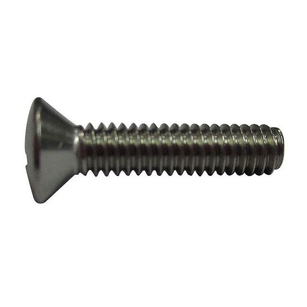#8-32 x 3/4 in Phillips Oval Machine Screw, Plain 18-8 Stainless Steel, 100 PK