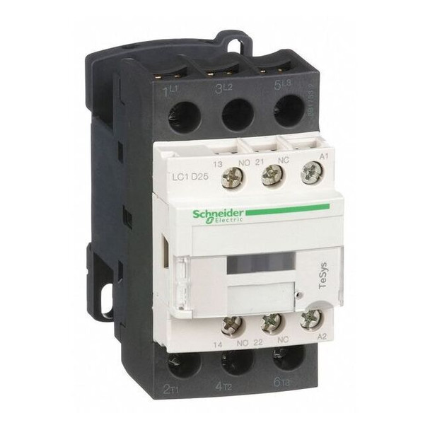 IEC Magnetic Contactor, 1NC/1NO, 120V AC, 3 P, Non-Reversing, Screw Clamp
