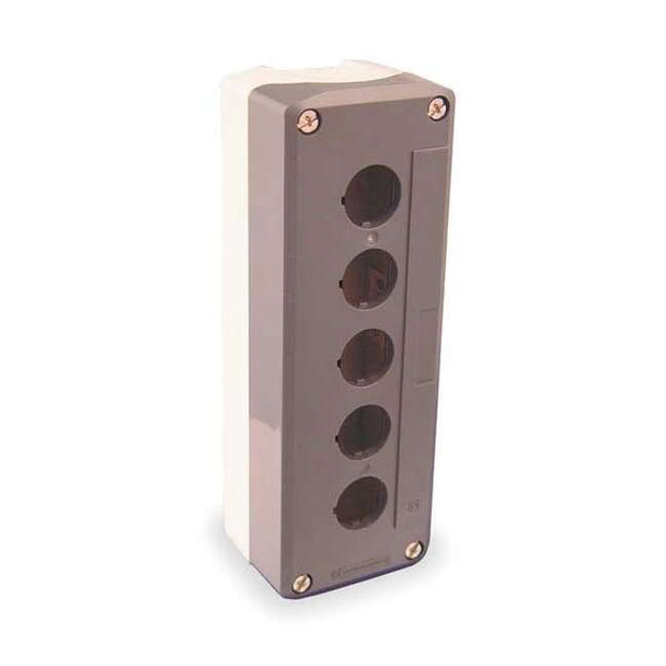 Schneider Electric PushButtonEnclosure,22mm,5Holes,Plastic XALD05H7