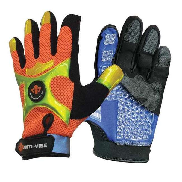 Impacto Anti-Vibration Gloves, 2XL, Black/Ornge, PR BGHIVISXXL