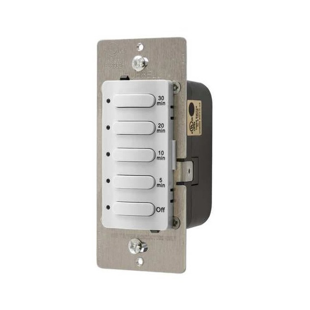 Hubbell Wiring Device-Kellems Timer, Electronic, 120/277V, White DT5030W