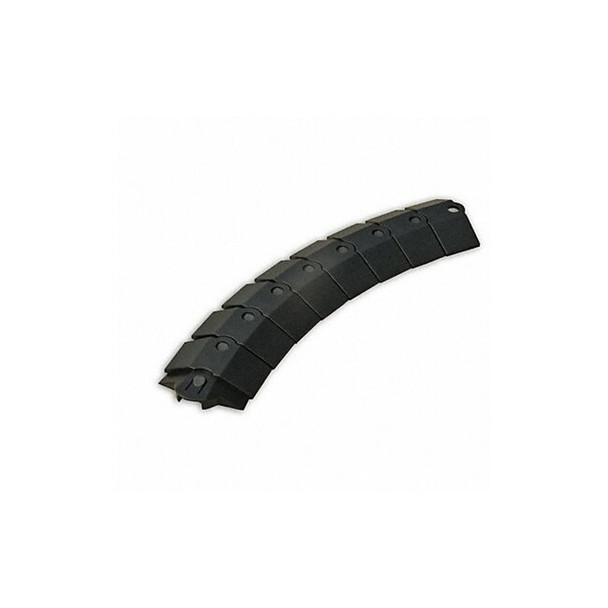 Cable Protector Extension, 3/4 in H, 3 in L, 13-1/8 in W, 1 Channel, ABS, Black
