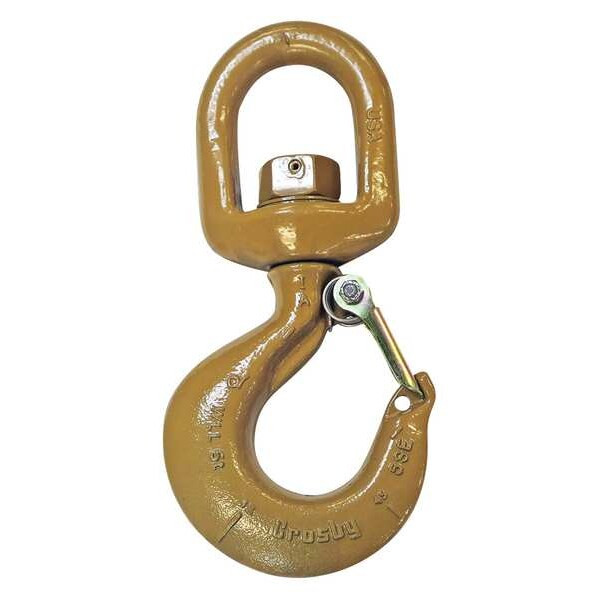 Crosby Swivel Hook,Alloy Steel,10,000 lb.,Gold 1048840