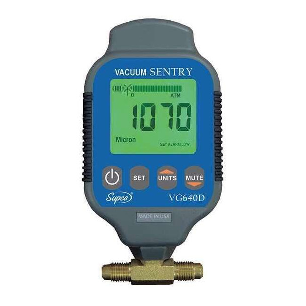 Supco Vacuum Gauge,Digital,0 to 19000 Microns VG640D