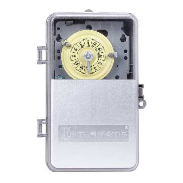 Intermatic ElectromechanicalTimer,24hr,Gray,Plastic T103PCD82