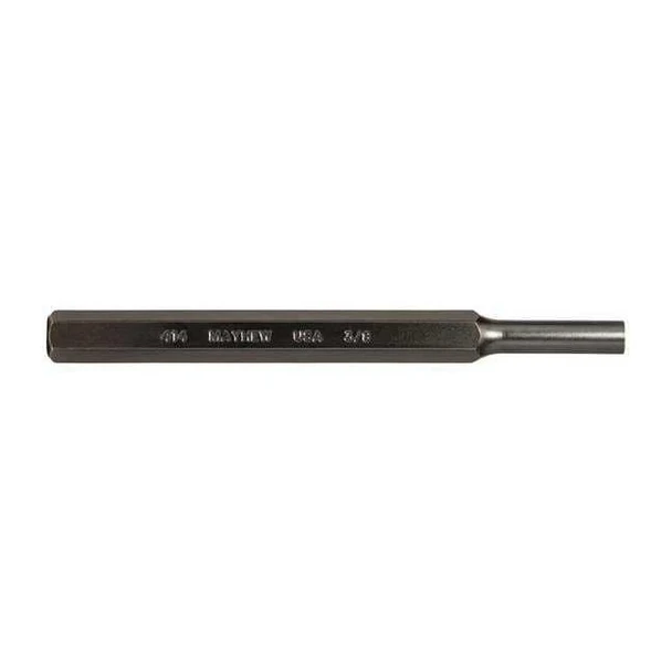Mayhew Pro Pin Punch,6in L,3/8in Tip,Steel,BO 21105