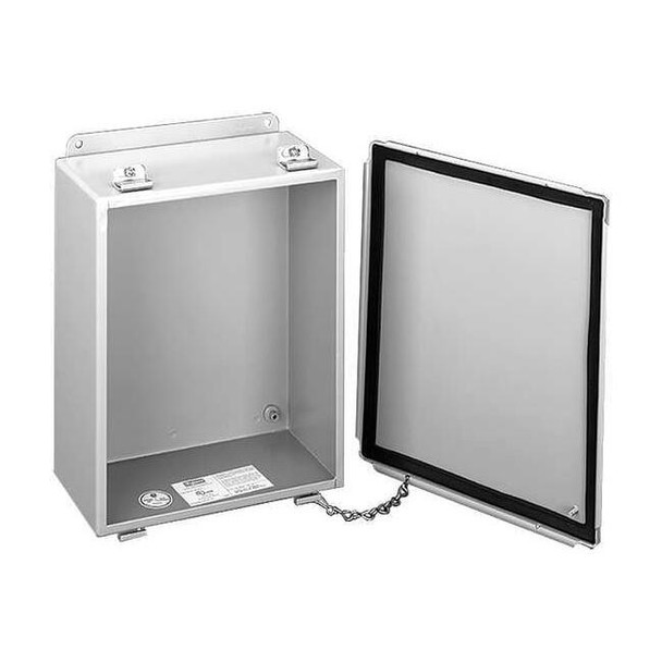 Screw Down Clamps Electrical Enclosures, 6 in H, 4 in D, 6 in W, 12, 13, Steel