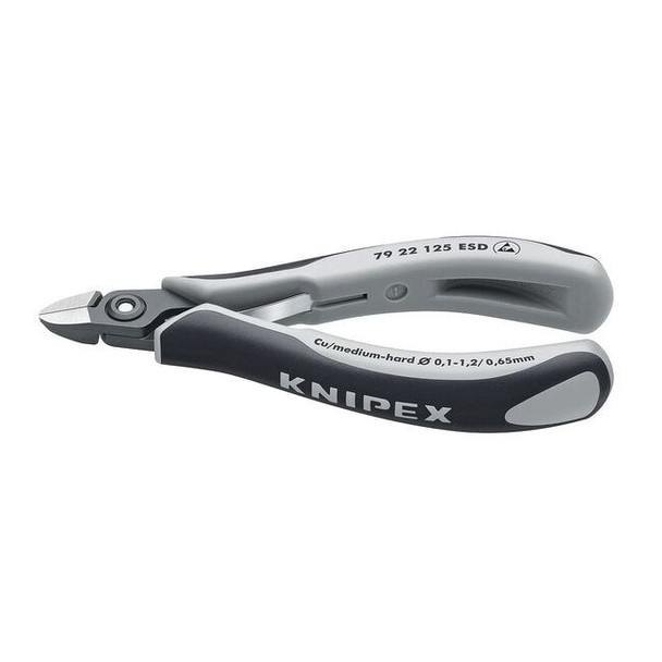 Knipex 5 in Precision Diagonal Cutting Plier Flush Cut Uninsulated 79 22 125 ESD