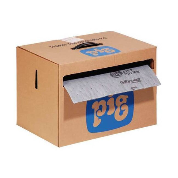 Pig Sorbent Roll, 9 gal, 16 in x 80 ft, Universal, Gray, Polypropylene MAT284