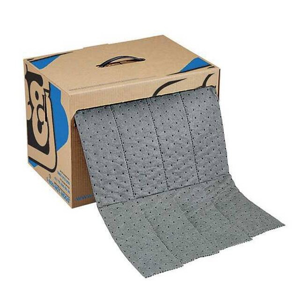 Pig Sorbent Roll, 7 gal, 15 in x 60 ft, Universal, Gray, Polypropylene MAT242