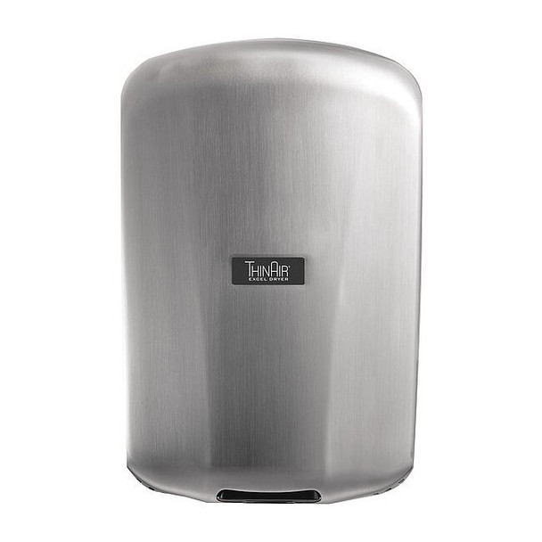 Automatic Hand Dryer, 14 sec Dry, 68 to 74, 208 to 277V AC, Silver, Smooth