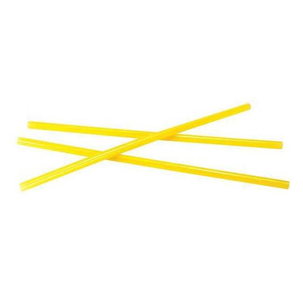 Hot Melt Adhesive, Clear, 7/16 in Dia, 10 in L, 10 sec Begins to Harden, 450 PK