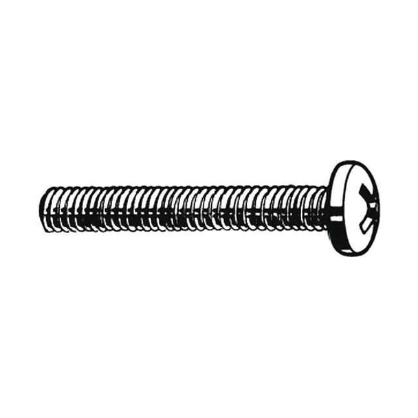 3/8"-16 x 1 in Phillips Pan Machine Screw, Plain 18-8 Stainless Steel, 25 PK