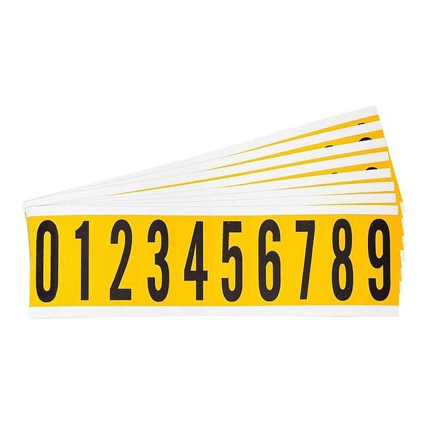 Brady NumberLabelSet,2-1/4inH,7/8inW,PK25 1534-# KIT