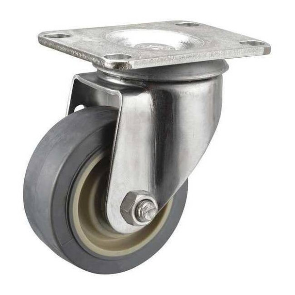 Swivel NSF-Listed Plate Cstr,200 lb,Stainless Steel