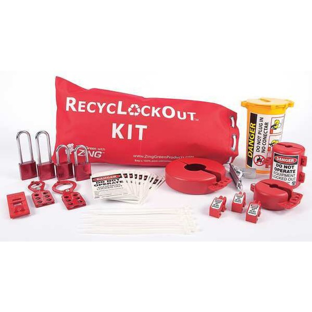 Zing Lockout/Tagout Kit,Filled,Electrical 2724
