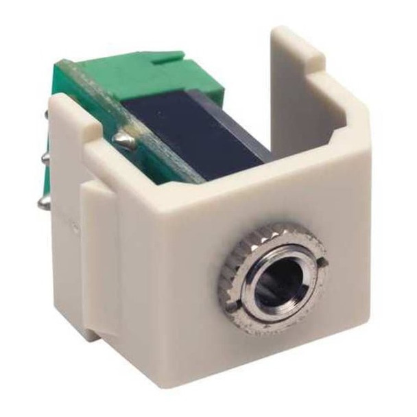 Hubbell Premise Wiring SnapFit Keystone Stereo Jack,3.5mm,Screw SF35STOW