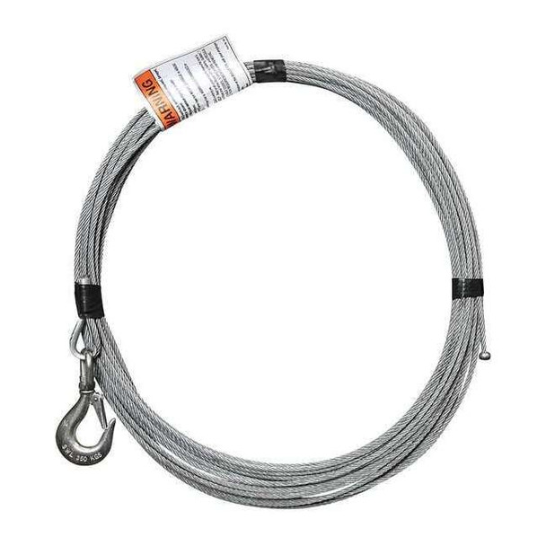 Oz Lifting Products Cable,Galvanized Steel,800 lb. OZGAL.19-80B