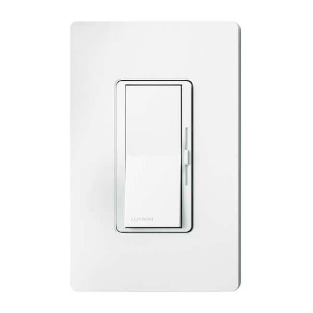 Lutron Lighting Dimmer,Decora Rocker,White DVCL-253P-WH