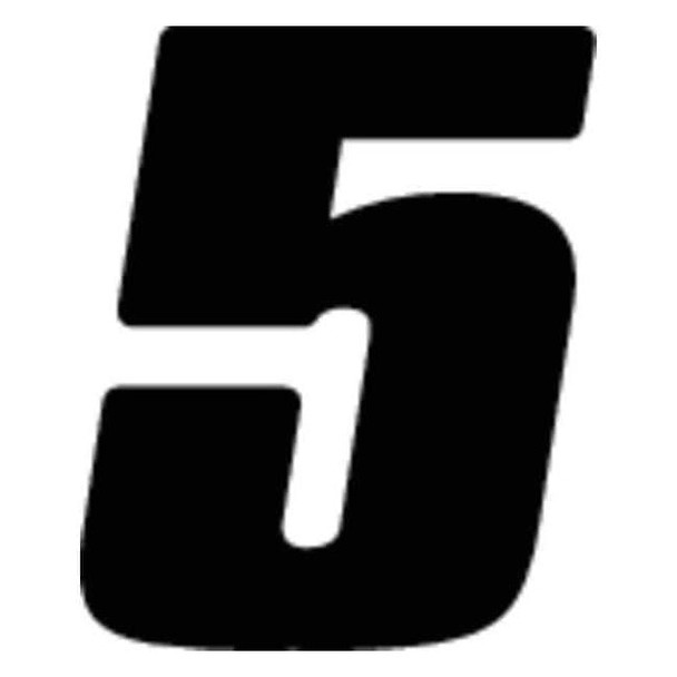 Hardline Products NumberLabel,Vinyl,4inH,2-3/4inW,PK3 DB43B-5