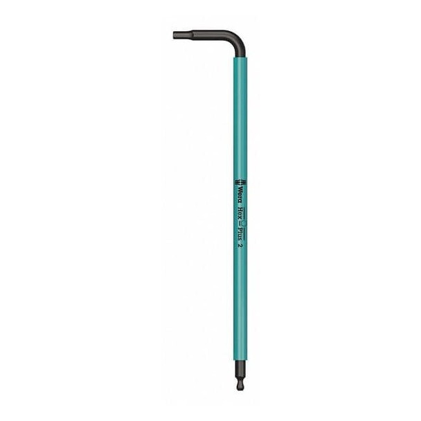 Wera Plain L Key, 2 mm Tip Size, 6 in Long, 3 in Short 05022602001
