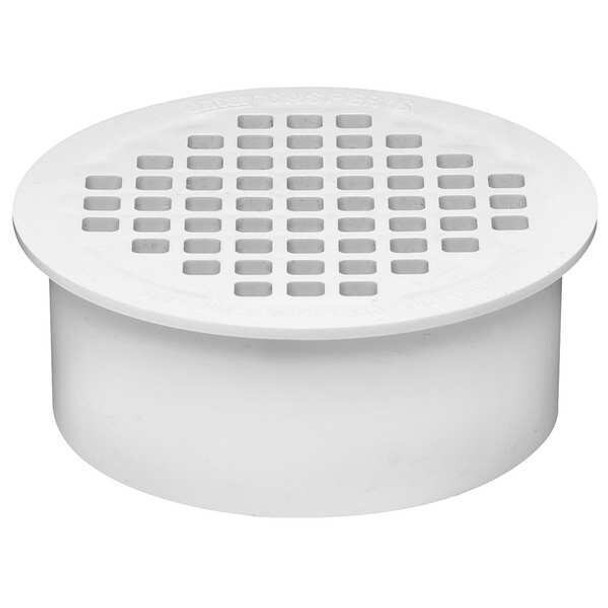 Oatey Snap-In Drain,PVC,White,4-1/2 in. 43569