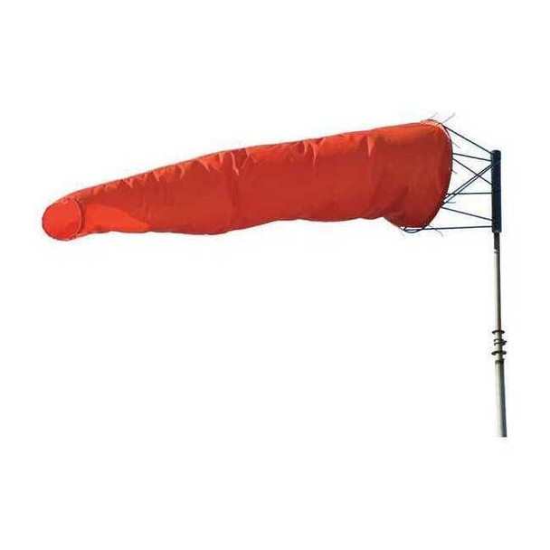 Replacement Windsock, Orange, Nylon, 96 in Length, Windsock Only