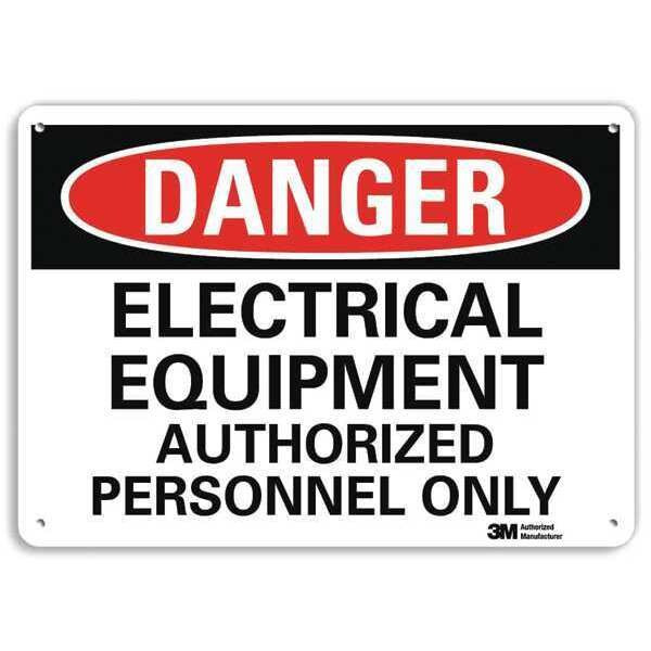 Lyle Danger Sign,4 Hole Mount,14inWx10inH, U3-1401-RA_14X10 U3-1401-RA_14X10