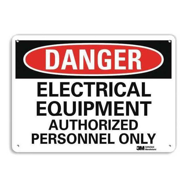 Lyle Danger Sign,4 Hole Mount,14inWx10inH, U3-1401-RA_14X10 U3-1401-RA_14X10