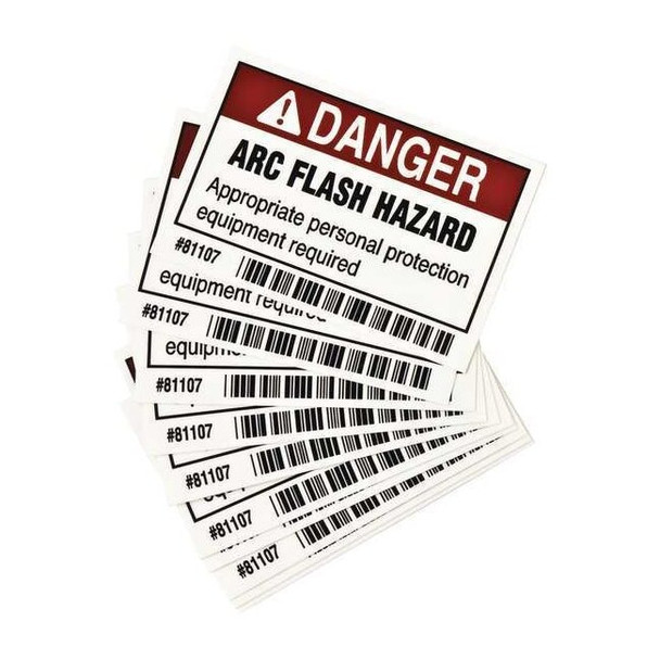 Brady Arc Flash Protection Label,2 In. H,PK10 81107
