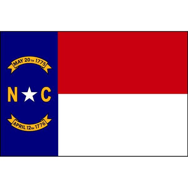 Annin Flagmakers North Carolina State Flag,3x5 Ft 143960