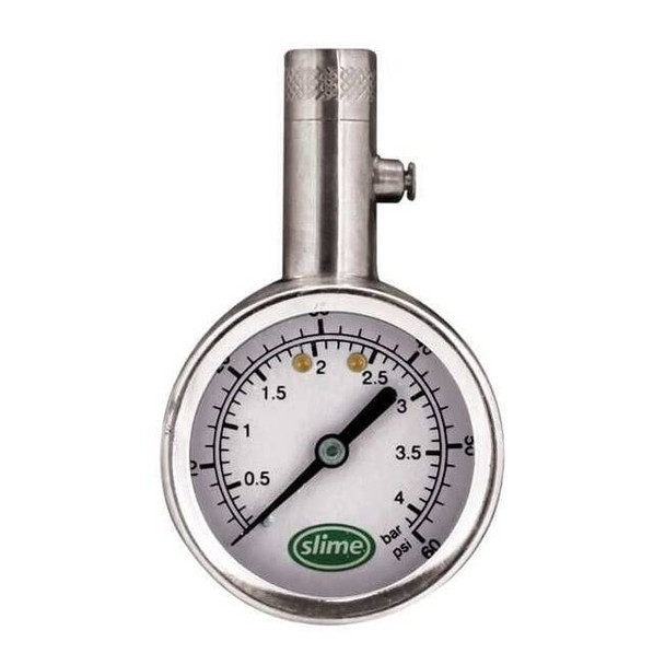 Slime Brass Dial Tire Gauge,5 to 60 PSI 20049