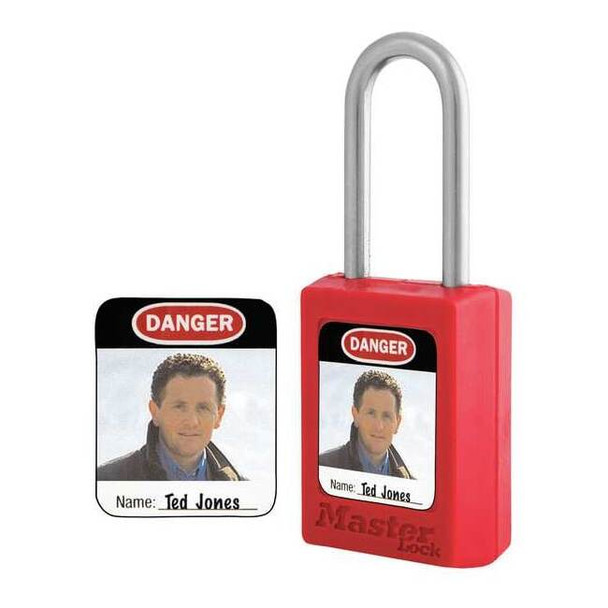 Master Lock Photo ID Label,Danger,PK6 S142