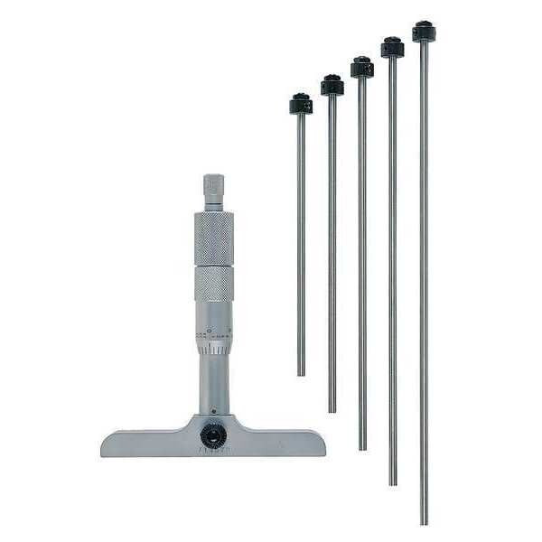 Mitutoyo Depth Micrometer,0 to 6" 129-132