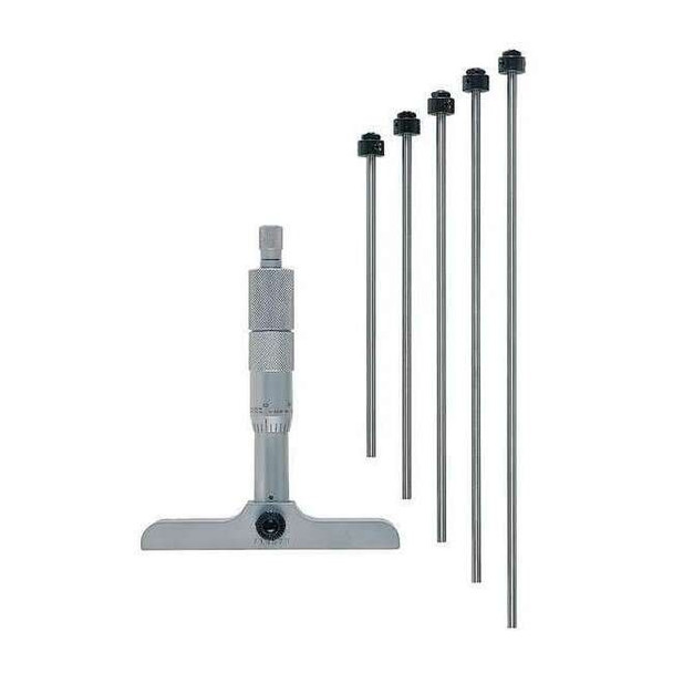 Mitutoyo Depth Micrometer,0 to 6 In 129-132