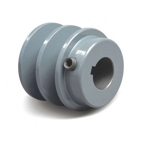 Manufacturer Varies 1 in Fixed Bore 2 Groove V-Belt Pulley 2.85 in OD 2BK27X1
