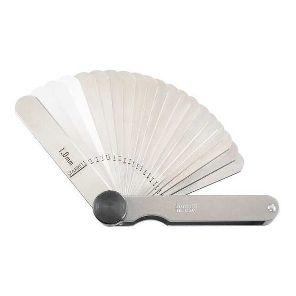 Starrett Feeler Gauge Set,Dimension Type Metric 66MA