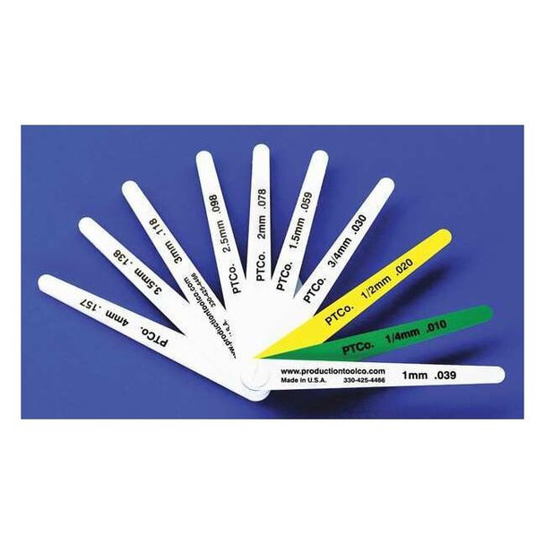 Assembly Tool Feeler Gauge,0.748 In Thick,4 In L Blade L - 1012