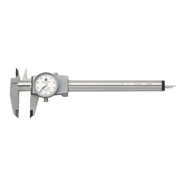 Tesa Brown & Sharpe Dial Caliper,6 In,0.001 In Grad,White 599-579-4