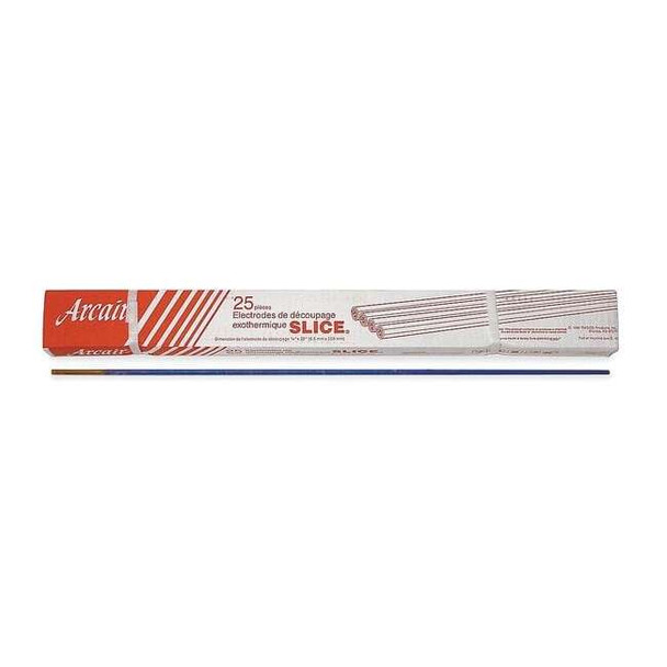 Arcair Exothermic Cutting Rods Flux Coated, Pk25, Pk25 42049002