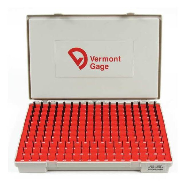 Vermont Gage Black Ox-Coated Pin Gauge Set,Dim Type " 901200400